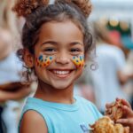 Zeigt wie Kinder auf Festival sind